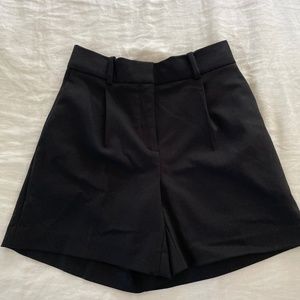 Aritzia Babaton Atelier High-Waisted Black Shorts